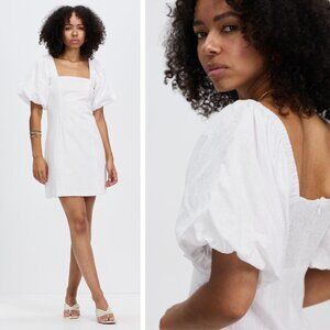 NEW SNDYS White Tuscany Cotton Mini Dress Size Large 23038